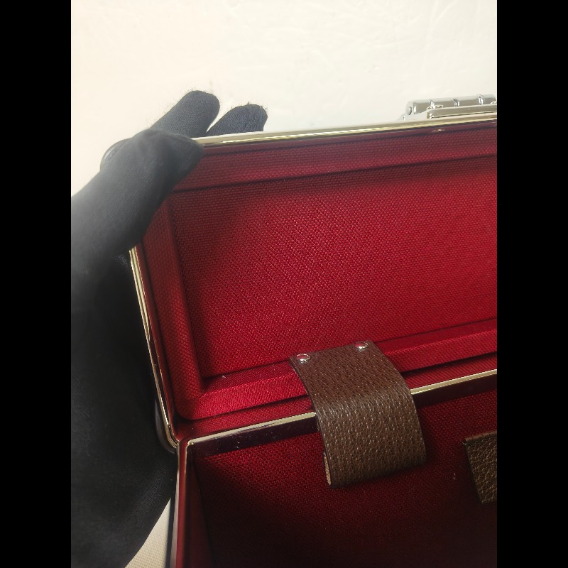 🔥年終狂降🔥【限時降價只到12/31（原58,800）】【9成新】㊣✨GUCCI✨（附防塵袋）古馳 Globe-Trotter 竹節 箱包 老花 硬殼 壓釦 肩背包 斜背包/雙G/二手包/保證正品🌳二手樹屋🌳-27