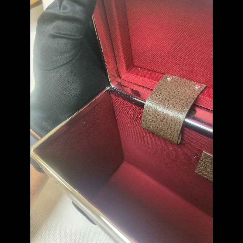 🔥年終狂降🔥【限時降價只到12/31（原58,800）】【9成新】㊣✨GUCCI✨（附防塵袋）古馳 Globe-Trotter 竹節 箱包 老花 硬殼 壓釦 肩背包 斜背包/雙G/二手包/保證正品🌳二手樹屋🌳-31