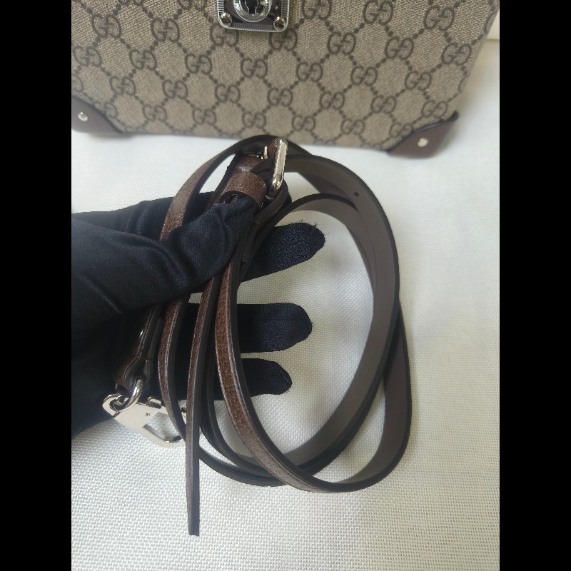 🔥年終狂降🔥【限時降價只到12/31（原58,800）】【9成新】㊣✨GUCCI✨（附防塵袋）古馳 Globe-Trotter 竹節 箱包 老花 硬殼 壓釦 肩背包 斜背包/雙G/二手包/保證正品🌳二手樹屋🌳-36