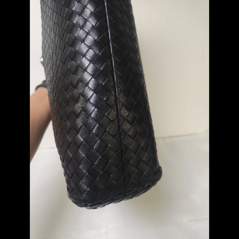 🔥年終狂降🔥【限時降價只到12/31】【8成新】㊣✨Bottega Veneta ✨寶緹嘉 BV 黑色 羊皮 編織 通勤 手提包 公事包 文件包 筆電包 /二手包/二手精品/保證正品🌳二手樹屋🌳-12