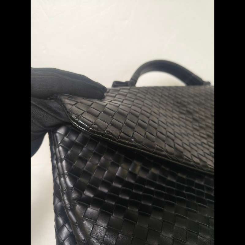 🔥年終狂降🔥【限時降價只到12/31】【8成新】㊣✨Bottega Veneta ✨寶緹嘉 BV 黑色 羊皮 編織 通勤 手提包 公事包 文件包 筆電包 /二手包/二手精品/保證正品🌳二手樹屋🌳-18