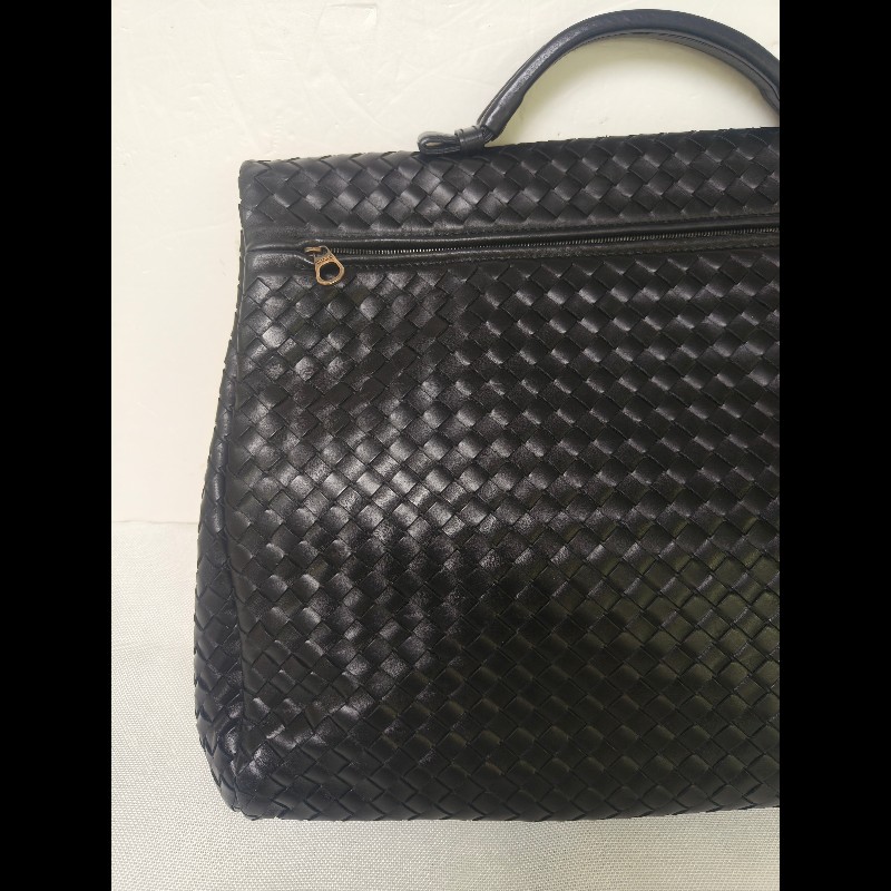 🔥年終狂降🔥【限時降價只到12/31】【8成新】㊣✨Bottega Veneta ✨寶緹嘉 BV 黑色 羊皮 編織 通勤 手提包 公事包 文件包 筆電包 /二手包/二手精品/保證正品🌳二手樹屋🌳-22