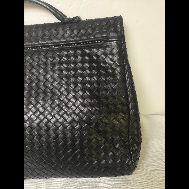 🔥年終狂降🔥【限時降價只到12/31】【8成新】㊣✨Bottega Veneta ✨寶緹嘉 BV 黑色 羊皮 編織 通勤 手提包 公事包 文件包 筆電包 /二手包/二手精品/保證正品🌳二手樹屋🌳-23