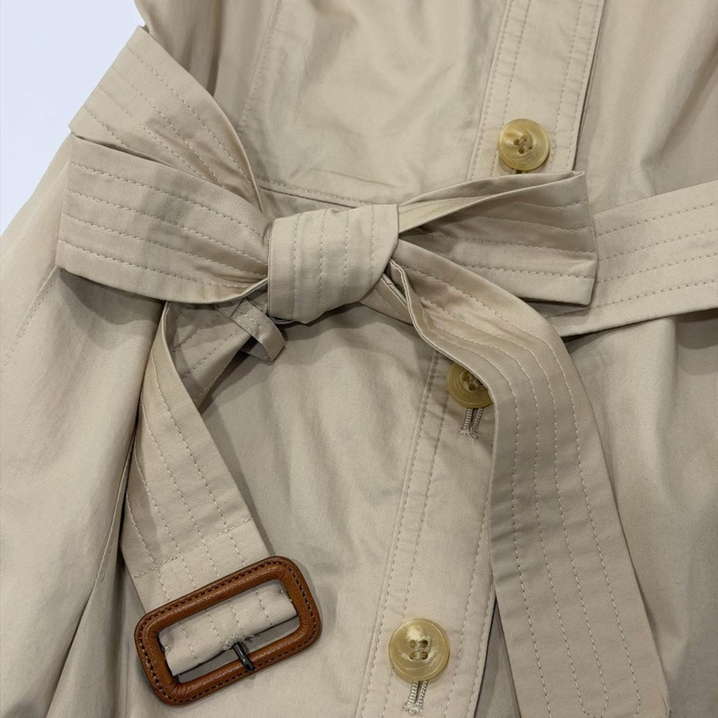 Burberry 倫敦 卡其牛革腰帶格紋洋裝-2