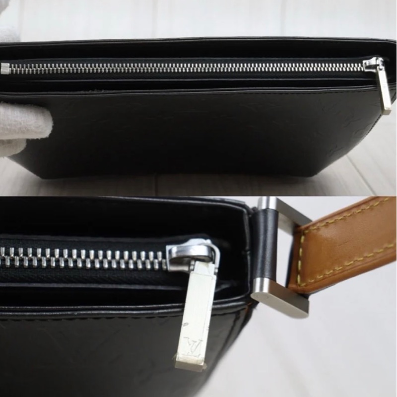 「JL精品代購」97新 LV 錫器灰麻將包-8