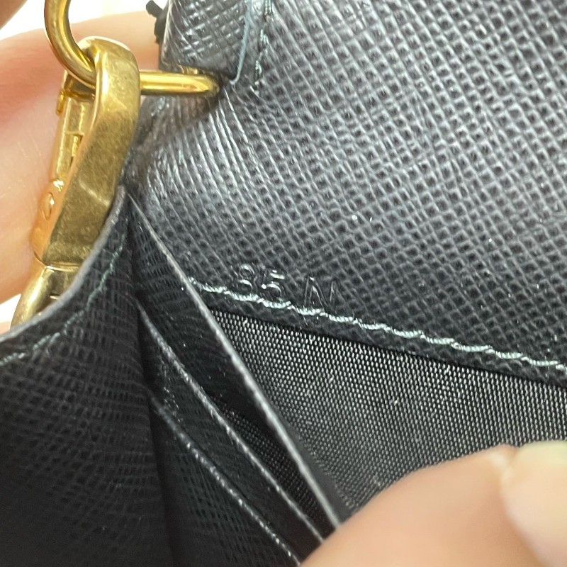 Prada 黑色牛皮鏈條肩背包斜背包 底長18.5cm-8