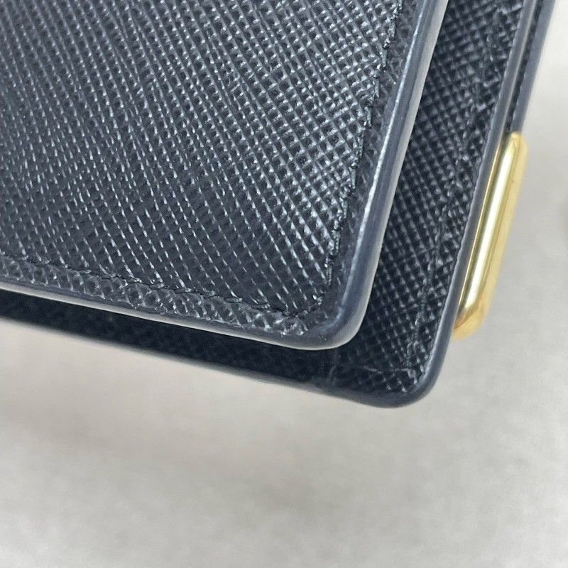 Prada 黑色牛皮鏈條肩背包斜背包 底長18.5cm-14