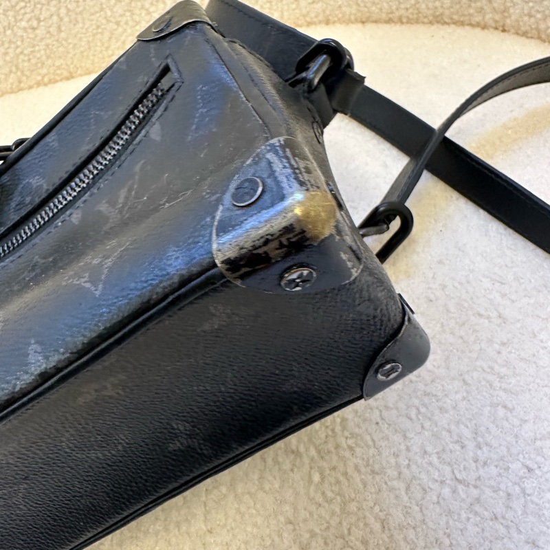 LV/路易威登黑色老花 Sostlrunk 單肩斜挎盒子 20編碼-16