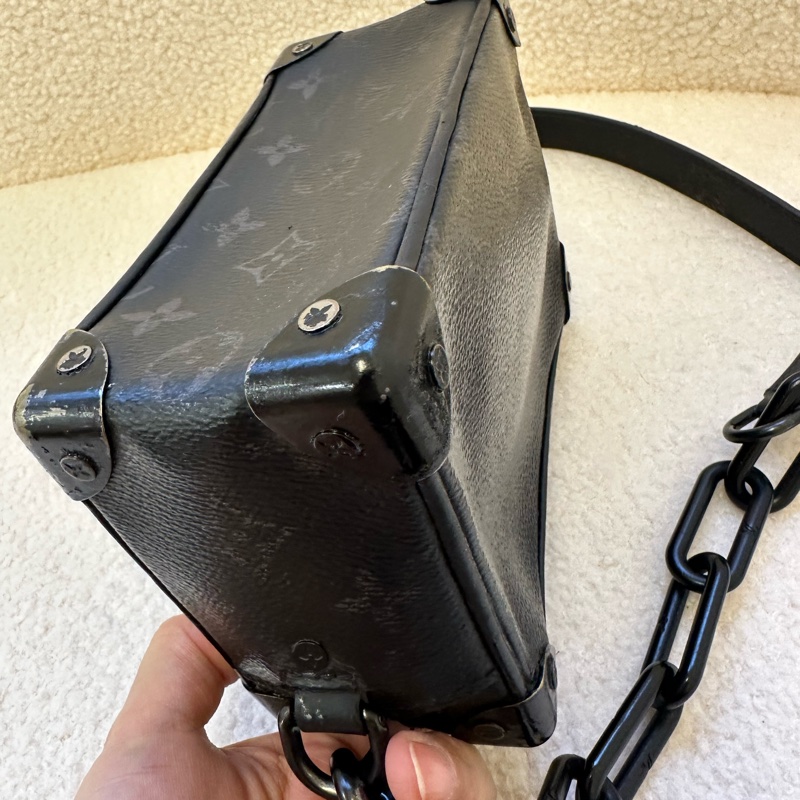 LV/路易威登黑色老花 Sostlrunk 單肩斜挎盒子 20編碼-18