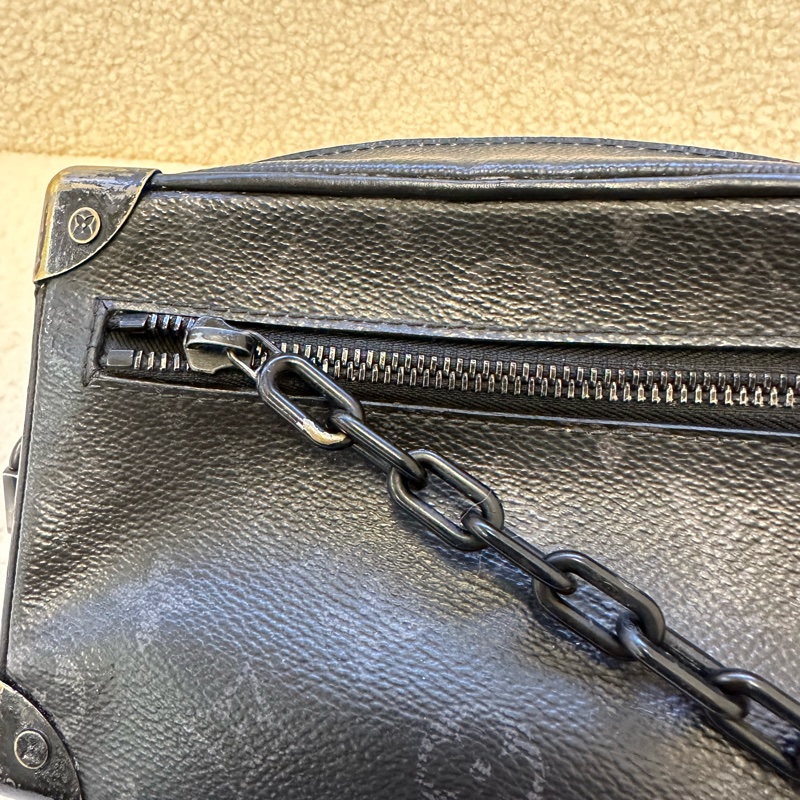 LV/路易威登黑色老花 Sostlrunk 單肩斜挎盒子 20編碼-27