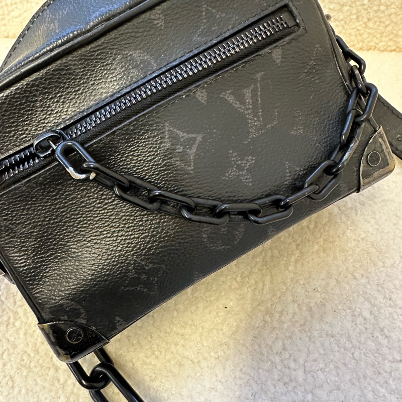 LV/路易威登黑色老花 Sostlrunk 單肩斜挎盒子 20編碼-30