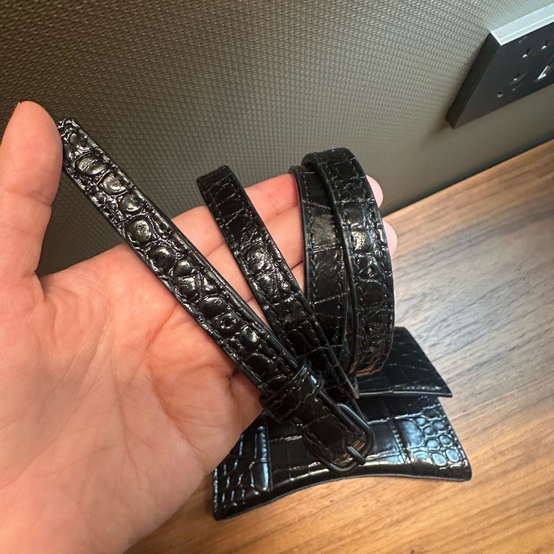 Balenciaga 沙漏黑色xs號 牛皮斜背包肩背包-7