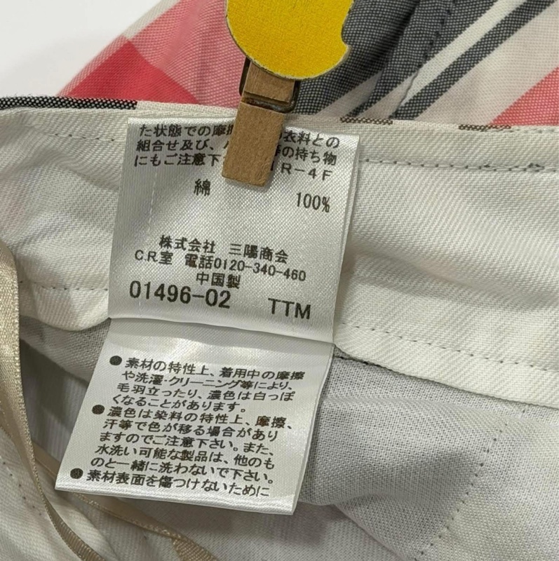 Burberry 藍標 粉格金扣短褲-9