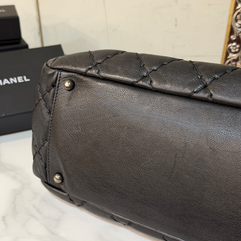 Chanel黑銀外縫線泡芙雲朵包 #9新閒置 #GD風超時尚 #15萬入手賠售割愛-18