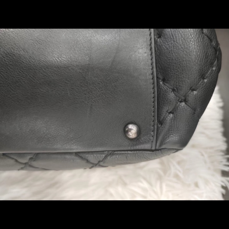 Chanel黑銀外縫線泡芙雲朵包 #9新閒置 #GD風超時尚 #15萬入手賠售割愛-34