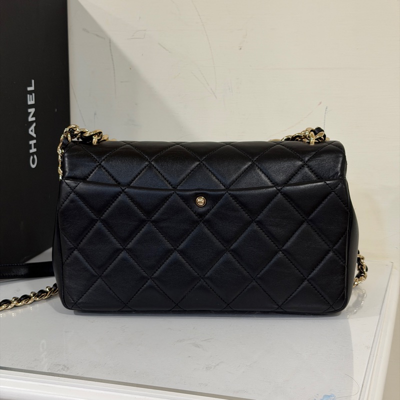 Chanel Cf25 22s 2ways黑金口蓋包 芯片款 #全新全配 #全網最低💰-13