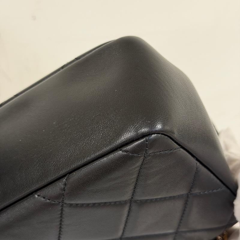 #大全配🈶台灣購證 香奈兒黑金Cf25 22s芯片款口蓋包 雙背袋🉑斜挎/肩背 賠售割愛❤️-22