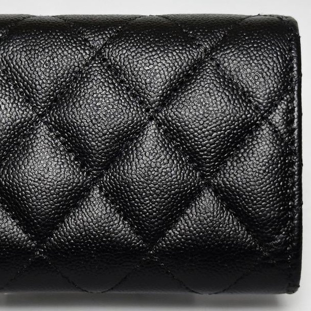 🌷Chanel 稀有金色大雙C魚子醬皮三折短夾錢包皮夾｜經典花紋✦fufu style 精品✦ 氣質款｜-8