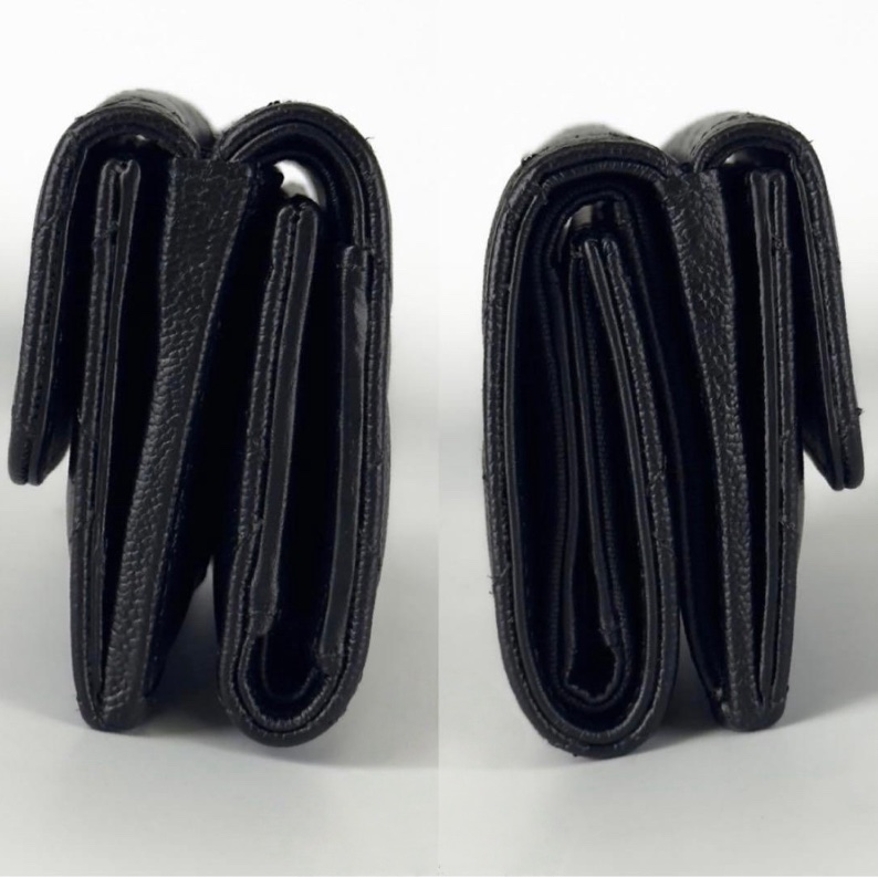 🌷Chanel 稀有金色大雙C魚子醬皮三折短夾錢包皮夾｜經典花紋✦fufu style 精品✦ 氣質款｜-17