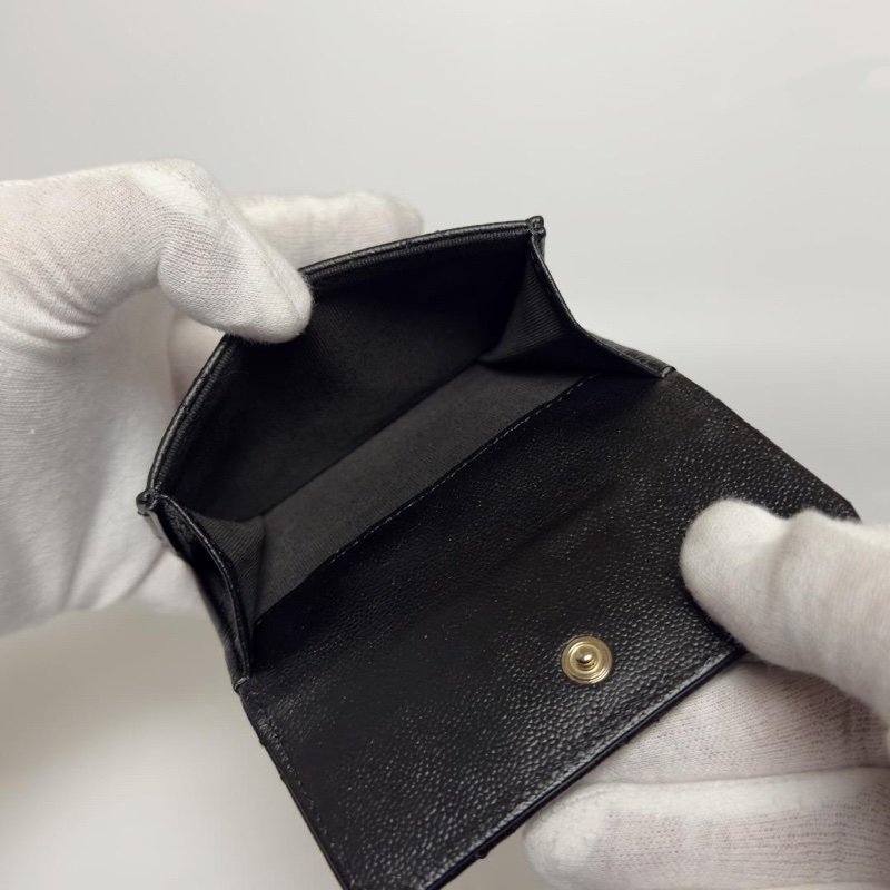 🌷Chanel 稀有金色大雙C魚子醬皮三折短夾錢包皮夾｜經典花紋✦fufu style 精品✦ 氣質款｜-21