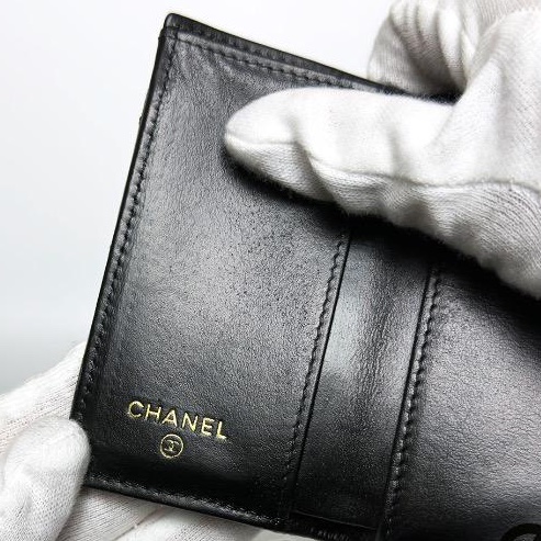 🌷Chanel 稀有金色大雙C魚子醬皮三折短夾錢包皮夾｜經典花紋✦fufu style 精品✦ 氣質款｜-23