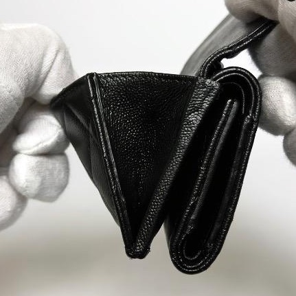 🌷Chanel 稀有金色大雙C魚子醬皮三折短夾錢包皮夾｜經典花紋✦fufu style 精品✦ 氣質款｜-25