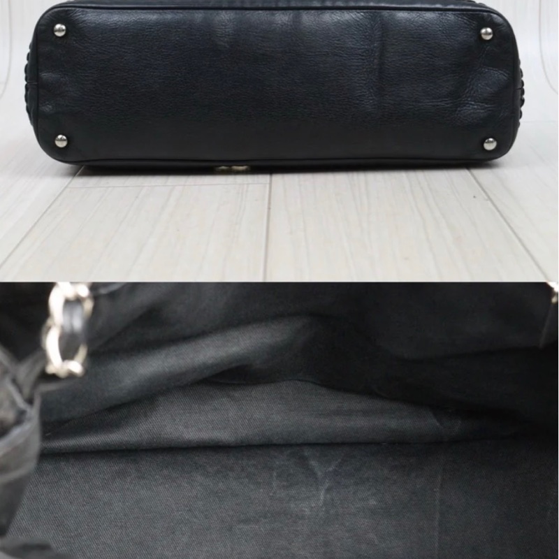 「JL精品代購」9新 Chanel 香奈兒黑銀擴層機場包-5