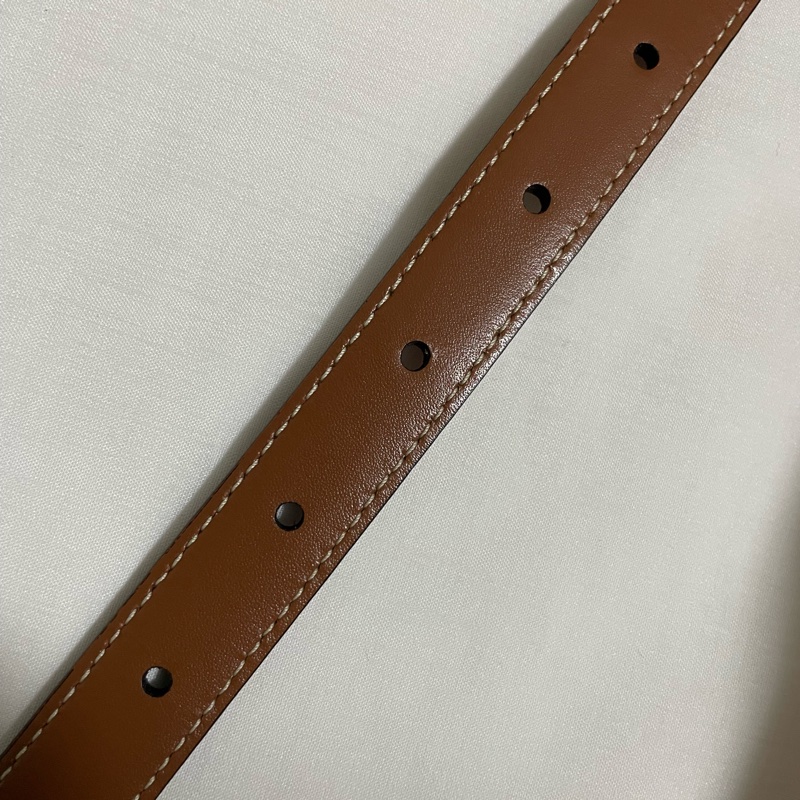 Celine  金棕 凱旋門 皮帶 腰帶 TRIOMPHE 18mm-16