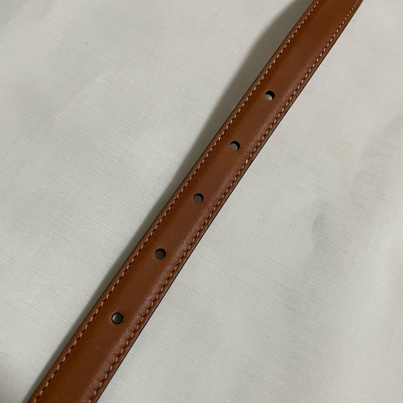 Celine  金棕 凱旋門 皮帶 腰帶 TRIOMPHE 18mm-18
