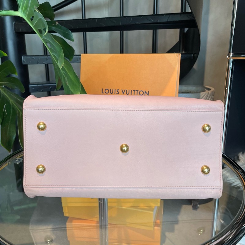 SAINT LAURENT Ysl cabas 粉紅色牛皮 小號 金扣 手提包肩背包-4