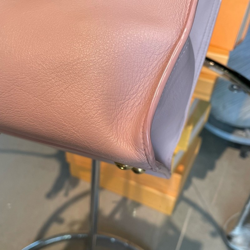 SAINT LAURENT Ysl cabas 粉紅色牛皮 小號 金扣 手提包肩背包-5