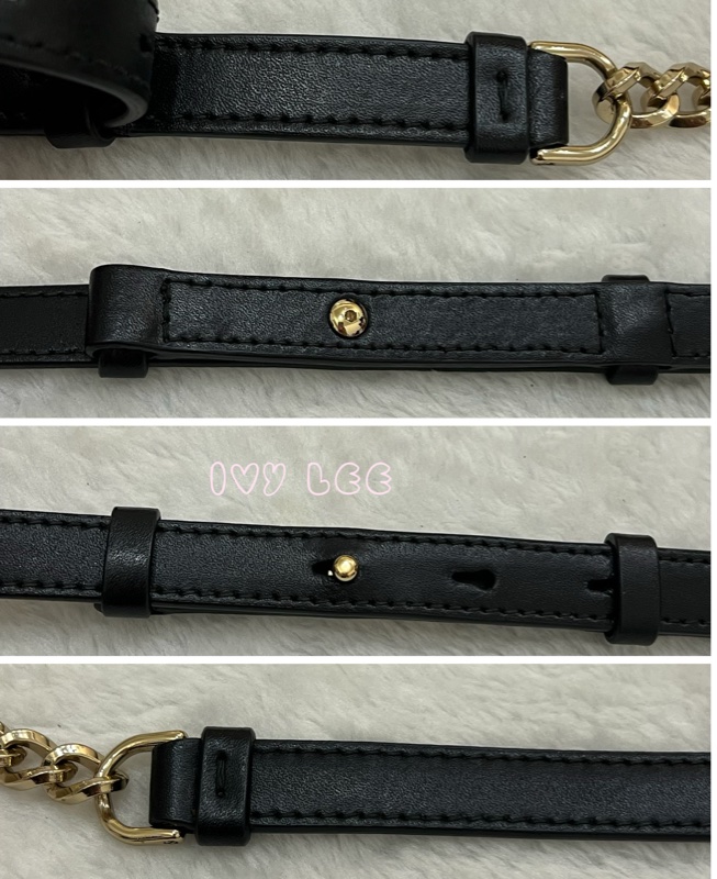 Salvatore Ferragamo黑色 金色皮革鉚釘 Vara 蝴蝶結翻蓋肩背包 鏈條包 斜背包 正品 二手精品-17