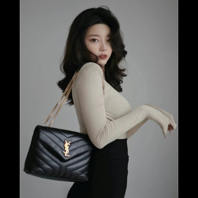 YSL Saint Laurent 聖羅蘭 loulou黑金 鍊條包 肩背包 斜背包-1