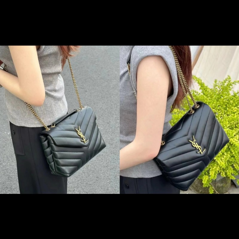 YSL Saint Laurent 聖羅蘭 loulou黑金 鍊條包 肩背包 斜背包-4
