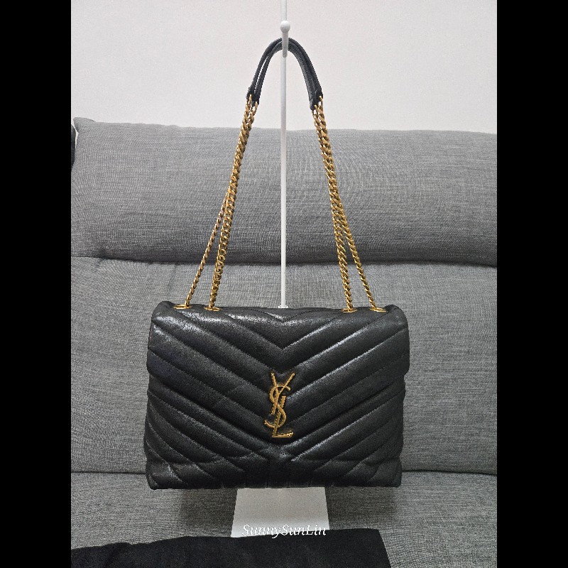 YSL Saint Laurent 聖羅蘭 loulou黑金 鍊條包 肩背包 斜背包-5