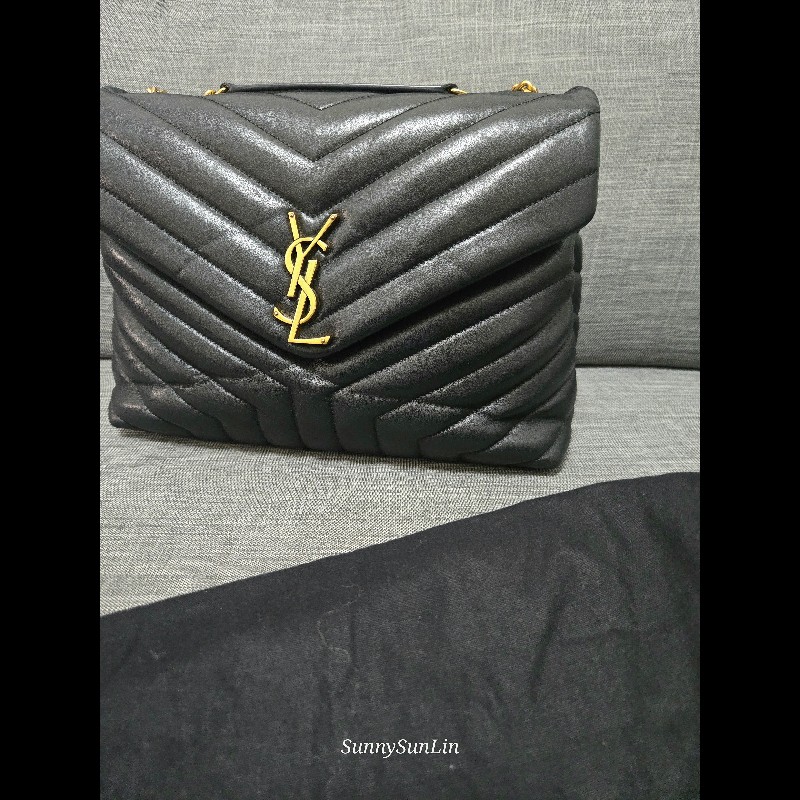 YSL Saint Laurent 聖羅蘭 loulou黑金 鍊條包 肩背包 斜背包-10