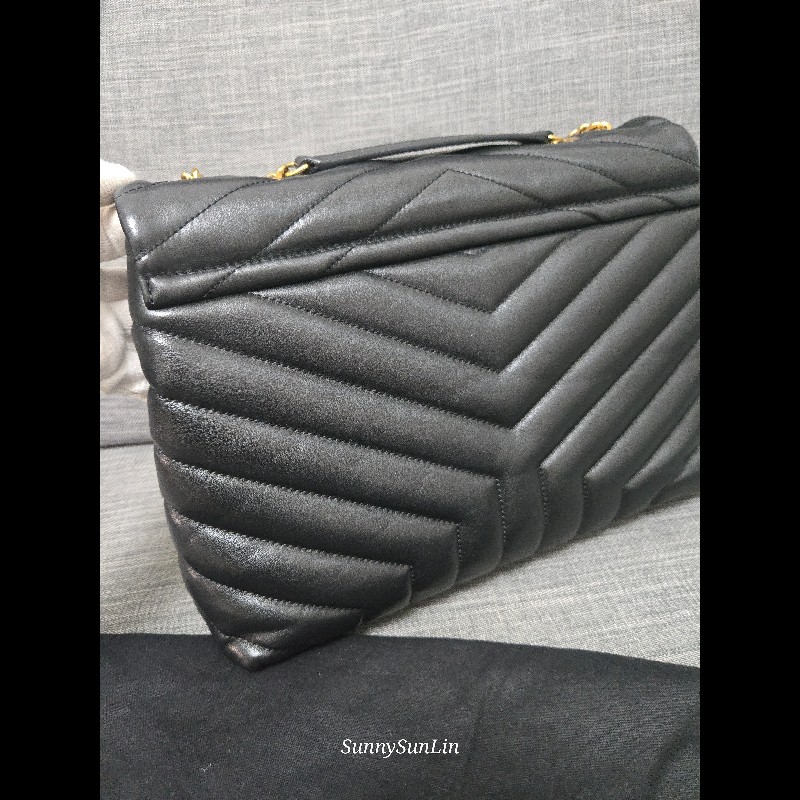 YSL Saint Laurent 聖羅蘭 loulou黑金 鍊條包 肩背包 斜背包-14