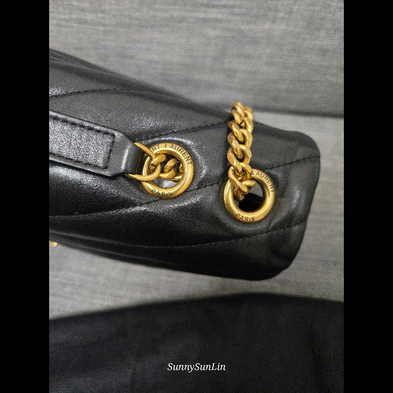 YSL Saint Laurent 聖羅蘭 loulou黑金 鍊條包 肩背包 斜背包-19