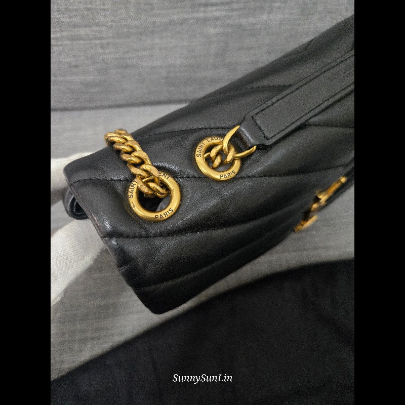 YSL Saint Laurent 聖羅蘭 loulou黑金 鍊條包 肩背包 斜背包-20