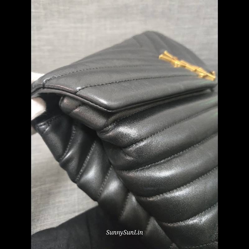 YSL Saint Laurent 聖羅蘭 loulou黑金 鍊條包 肩背包 斜背包-22