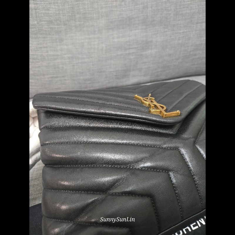YSL Saint Laurent 聖羅蘭 loulou黑金 鍊條包 肩背包 斜背包-23