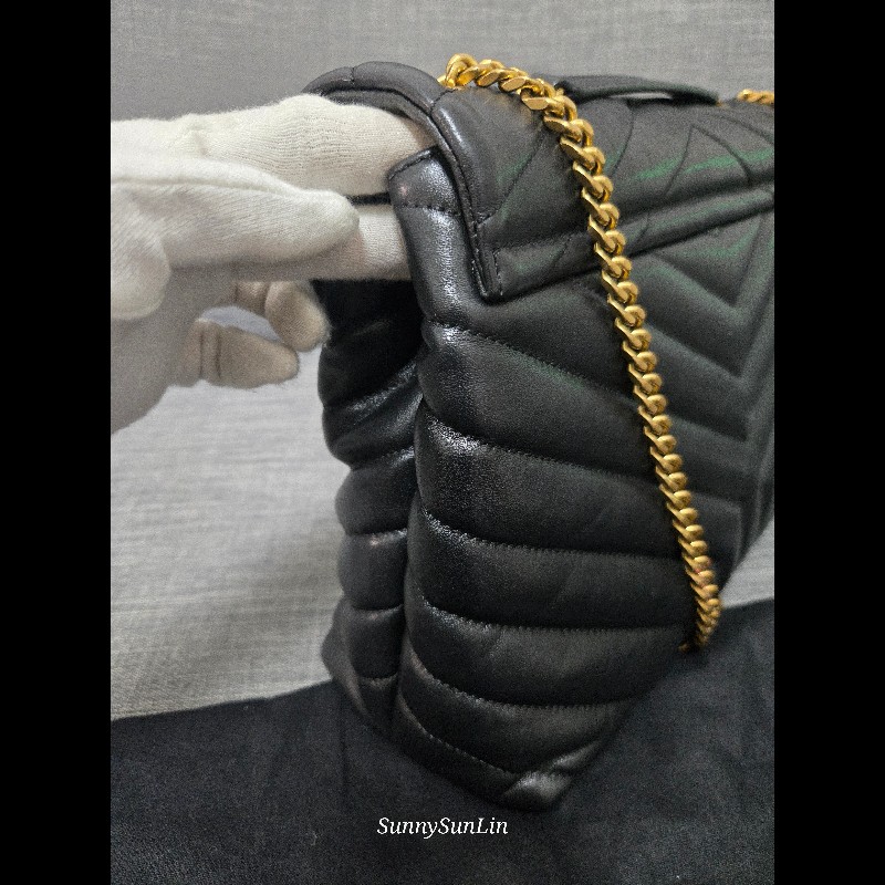 YSL Saint Laurent 聖羅蘭 loulou黑金 鍊條包 肩背包 斜背包-27