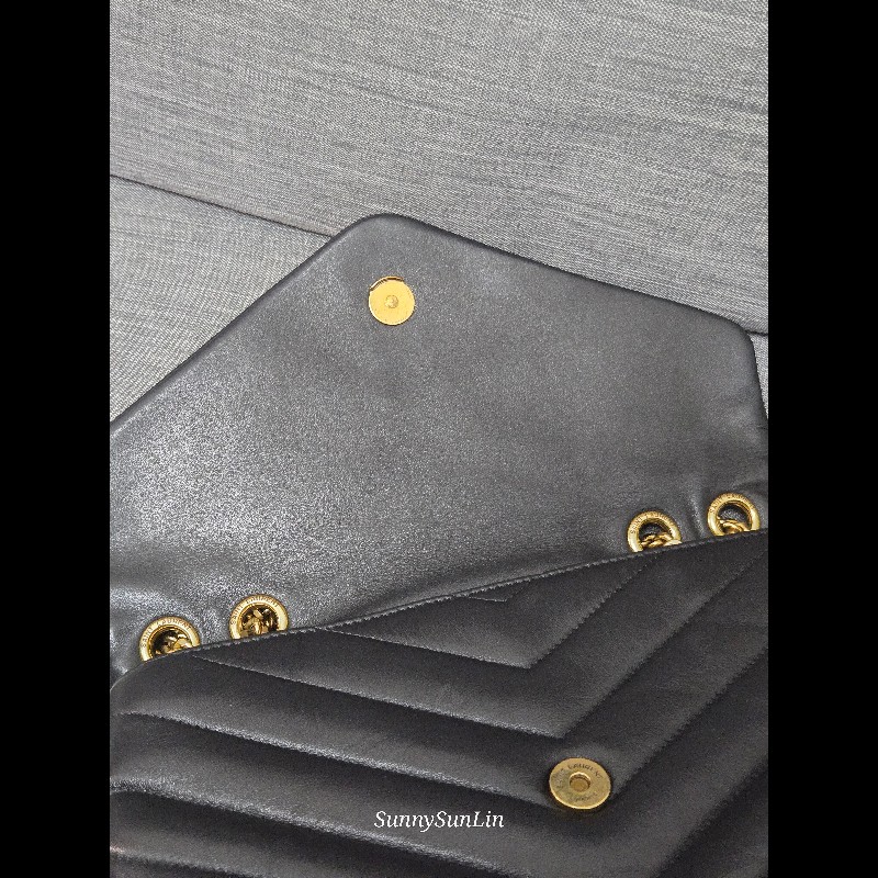 YSL Saint Laurent 聖羅蘭 loulou黑金 鍊條包 肩背包 斜背包-40