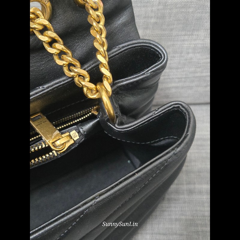 YSL Saint Laurent 聖羅蘭 loulou黑金 鍊條包 肩背包 斜背包-41