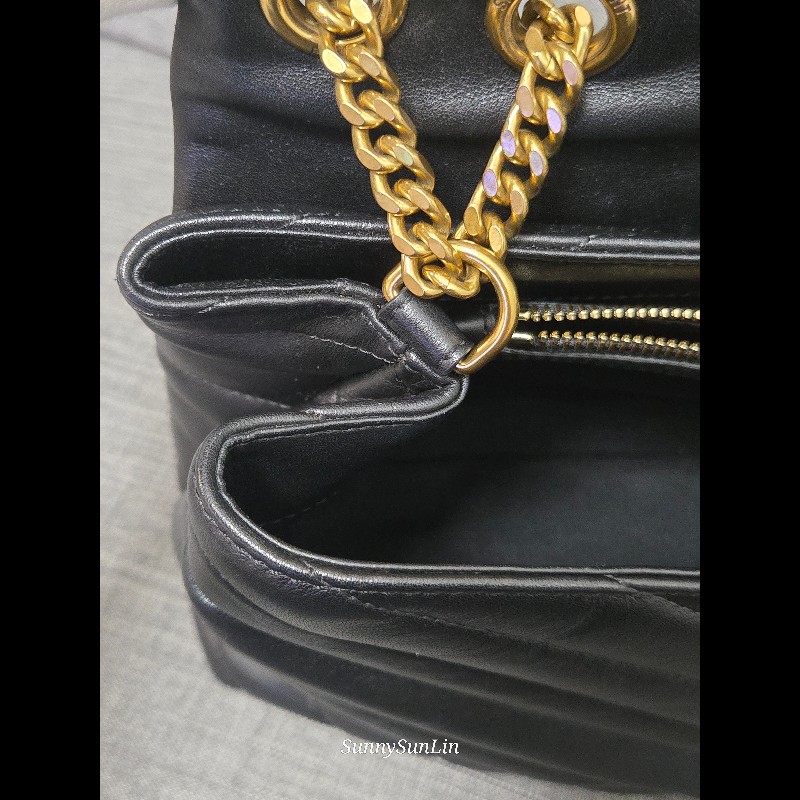 YSL Saint Laurent 聖羅蘭 loulou黑金 鍊條包 肩背包 斜背包-42