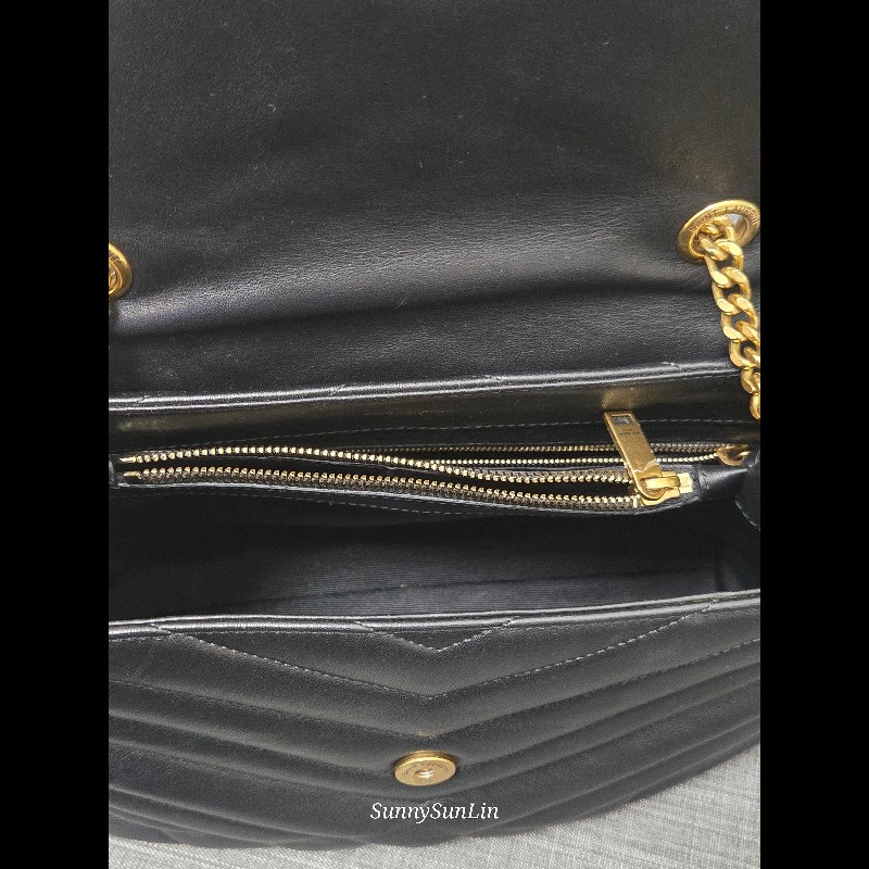 YSL Saint Laurent 聖羅蘭 loulou黑金 鍊條包 肩背包 斜背包-43
