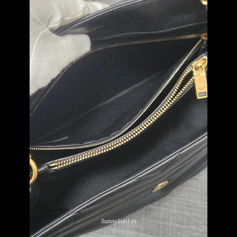 YSL Saint Laurent 聖羅蘭 loulou黑金 鍊條包 肩背包 斜背包-46