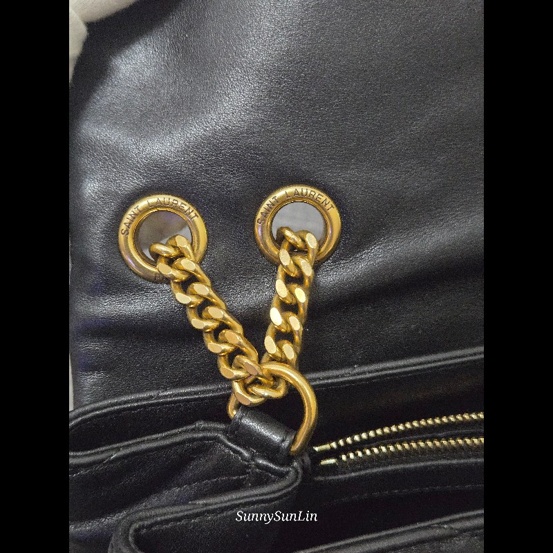 YSL Saint Laurent 聖羅蘭 loulou黑金 鍊條包 肩背包 斜背包-57