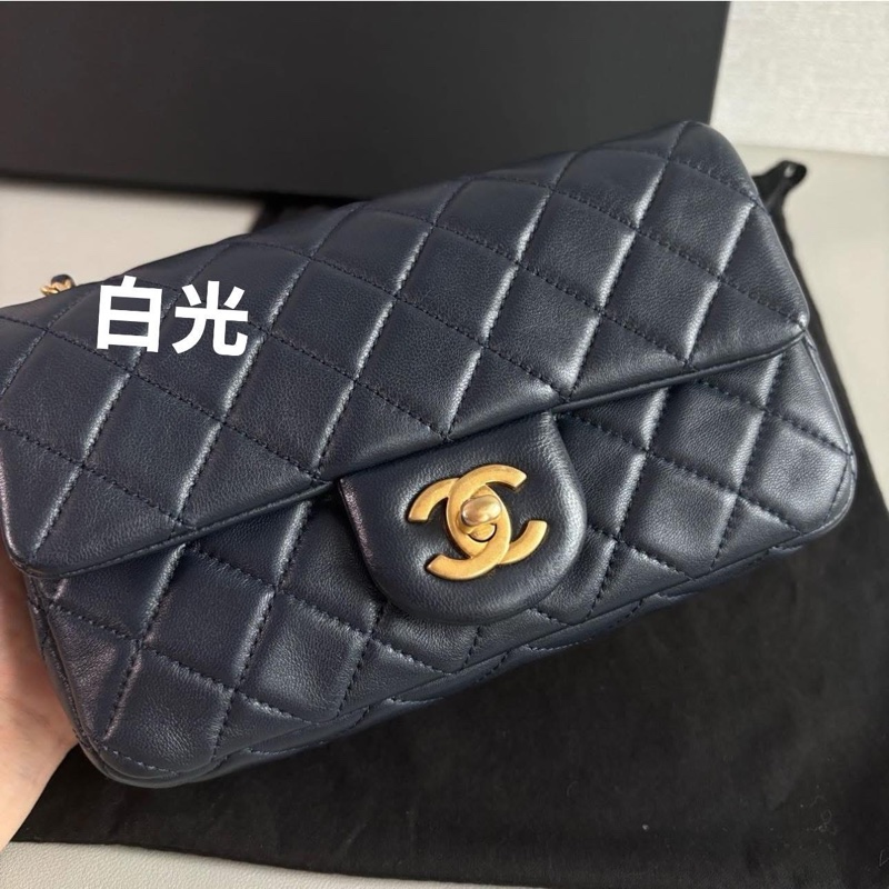 小巴黎二手名牌   Chanel mini coco 金球 午夜藍 黑夜藍-8