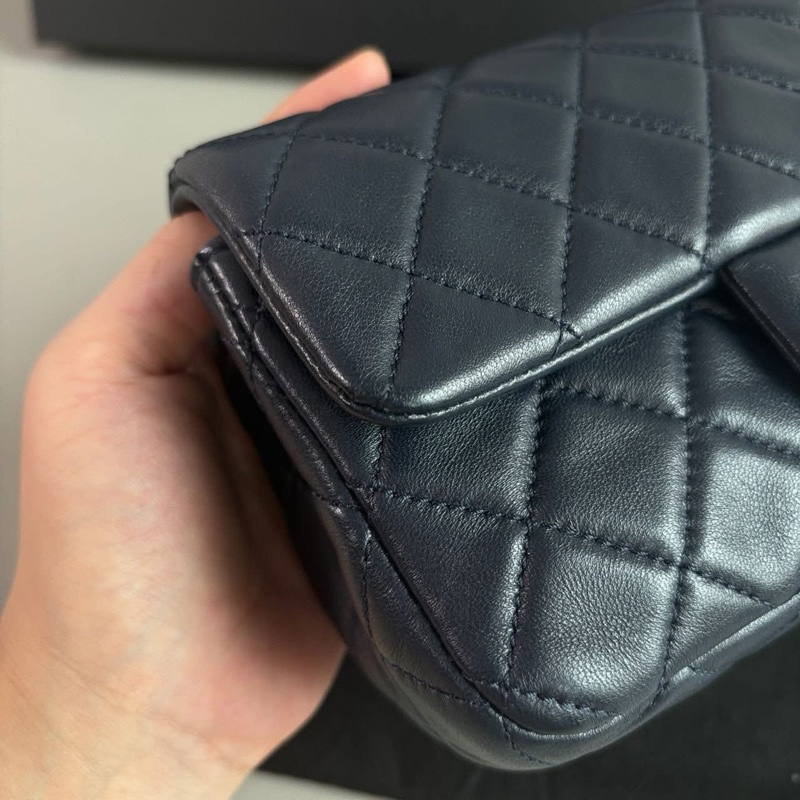 小巴黎二手名牌   Chanel mini coco 金球 午夜藍 黑夜藍-13